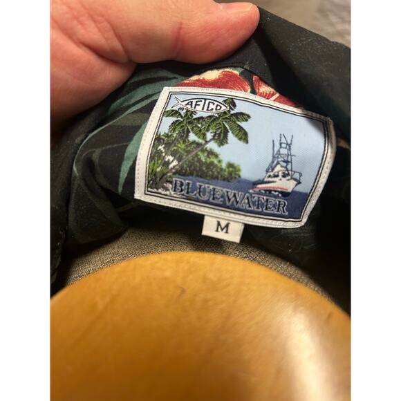 3 Tommy Bahama Jhane Barnes Bluewater silk cotton Tropical summer short sleeve M - Picture 10 of 11